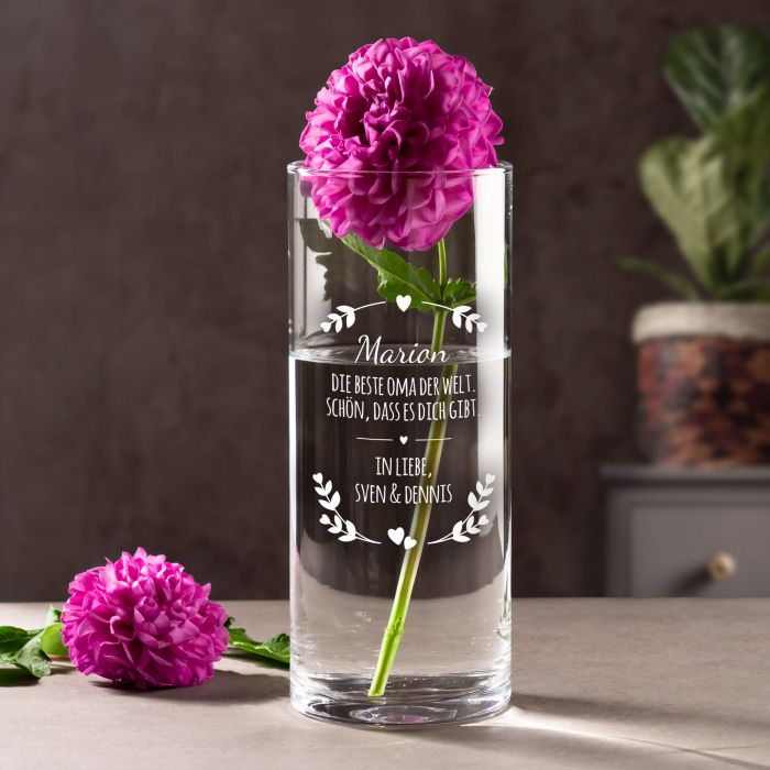 Runde Vase - Beste Oma