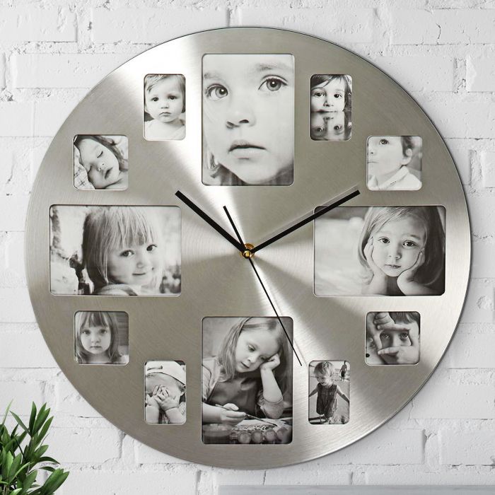 Wanduhr mit Bilderrahmen