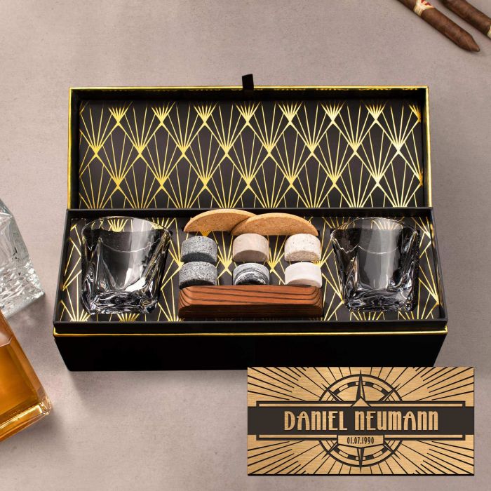 Edles Whisky Set - Kompass