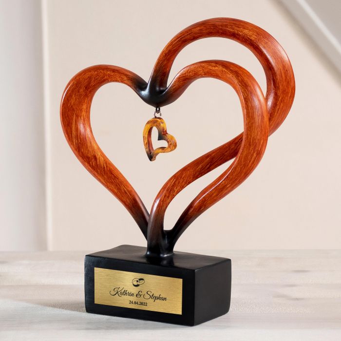 Holzskulptur Hochzeit