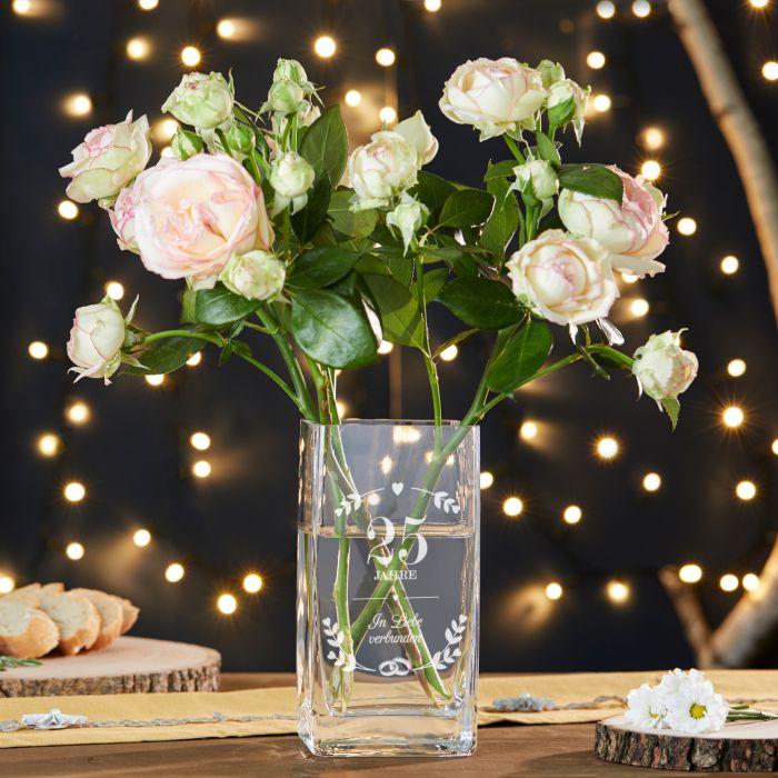 Eckvase Silberhochzeit