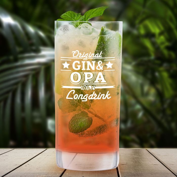 Cocktailglas Gin für Opa