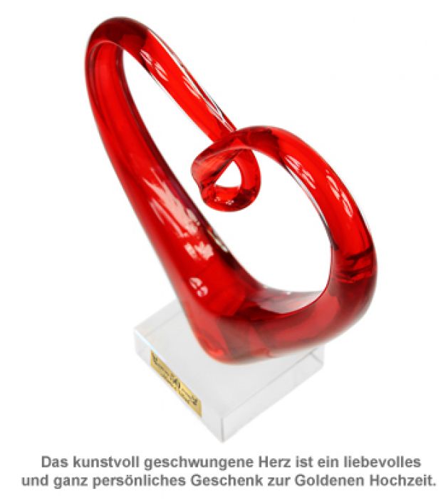 gratis Gravur Herz & Heim® Goldene Hochzeit Champagnerset mit 2 Sektgläser