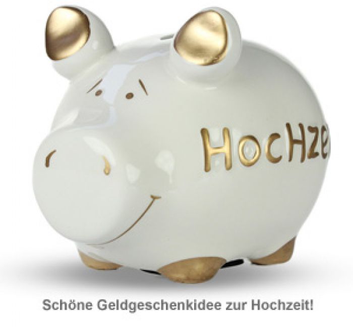 Sparschwein zur Hochzeit schöne Geldgeschenkidee
