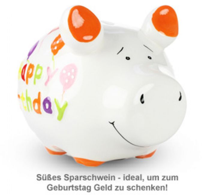 Sparschwein zum Geburtstag süße Geldgeschenkidee
