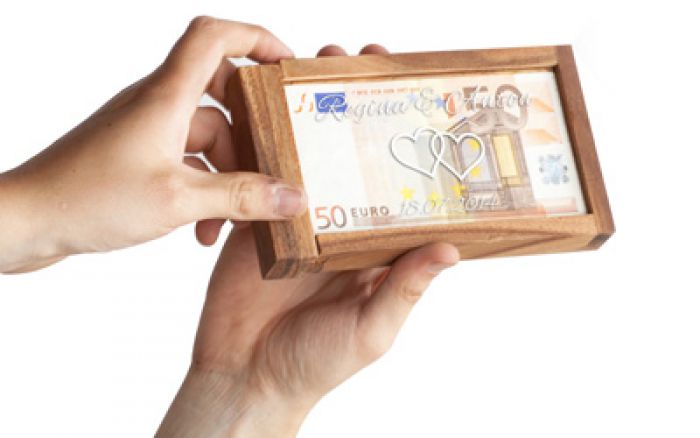Bote cadeau dargent magique pour le mariage 