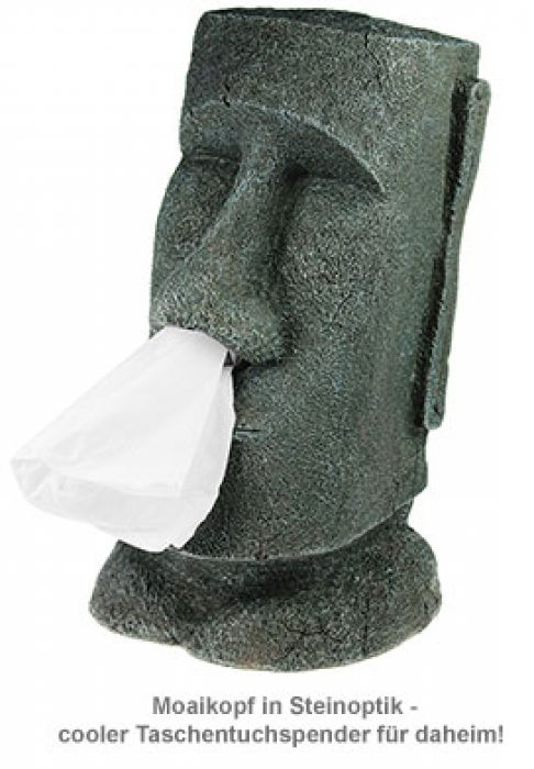 Moai Taschentuchspender - Steingesicht