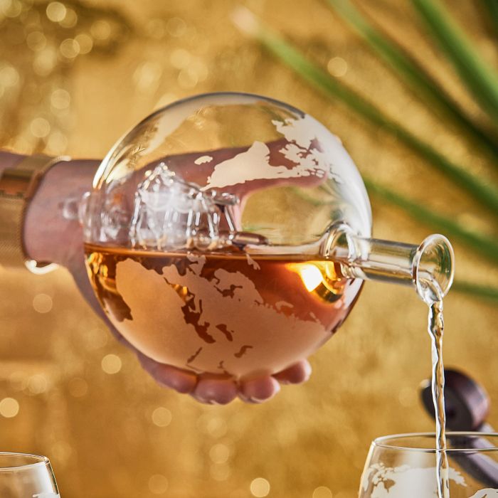 Set de whisky avec carafe globe et verre - Boussole