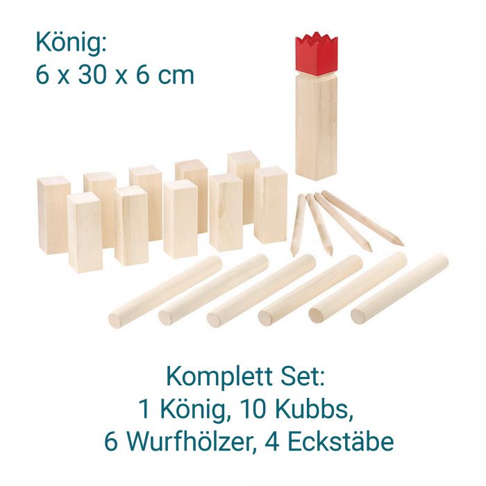 Wikinger Wurfspiel für den Garten Kubb Spiel Set