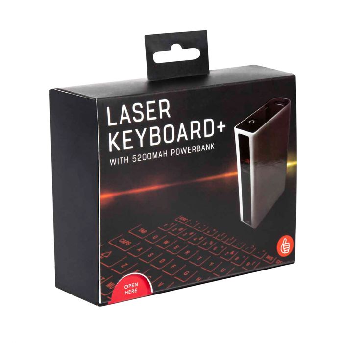 Laser Tastatur - 3in1 Powerbank mit Lautsprecher