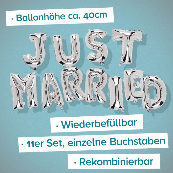 Hochzeitsballons - Just Married