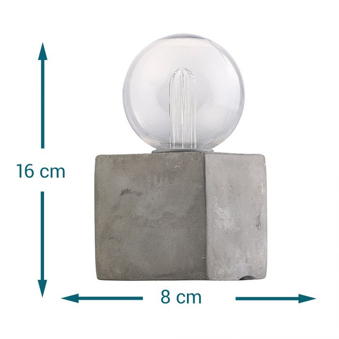 LED Lampe auf Beton-Sockel