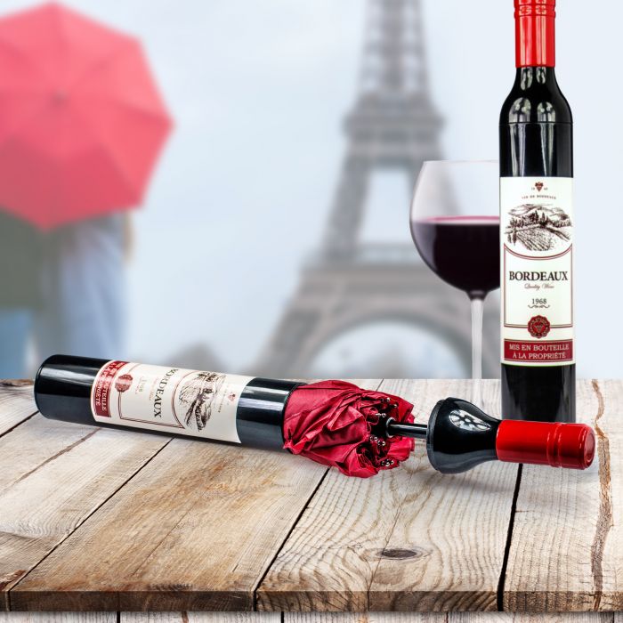 Parapluie - Bouteille de vin