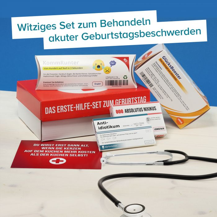 Erste Hilfe Kasten Scherz Medikamente zum Geburtstag