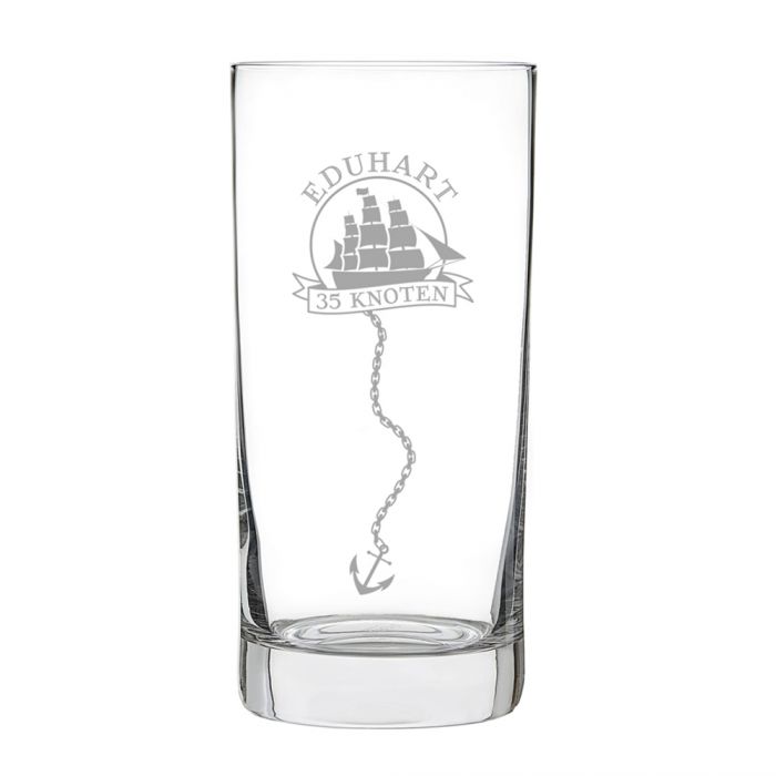 Cocktailglas zum Geburtstag - Segelschiff