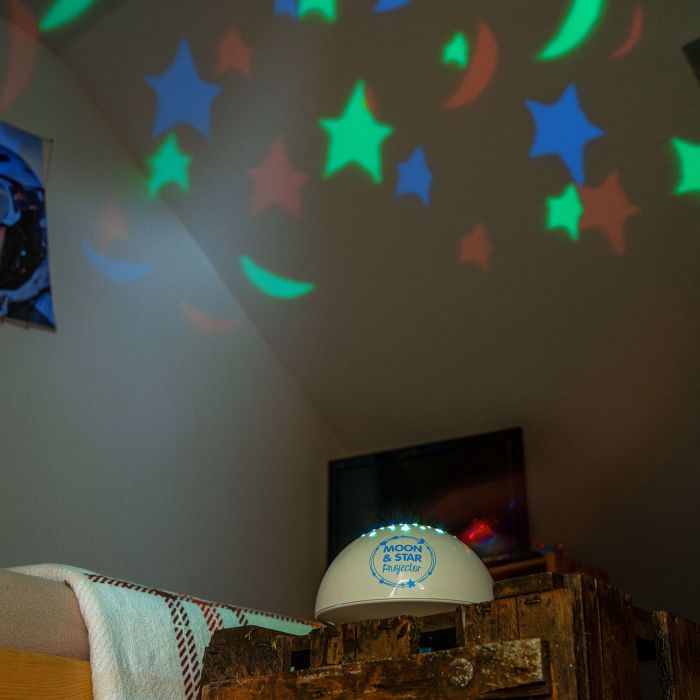 Nachtlicht Projektor - Mond und Sterne an die Decke zaubern