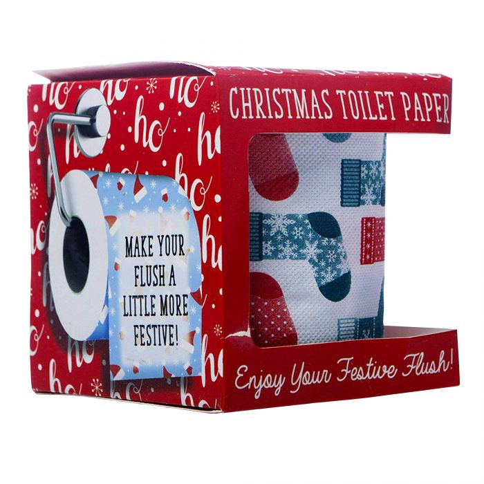 Bedrucktes Toilettenpapier - Weihnachtsstrumpf - 2er Set