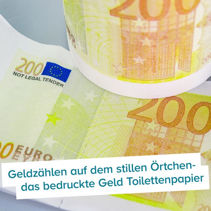 Geld Toilettenpapier - 200 Euro - 2er Set