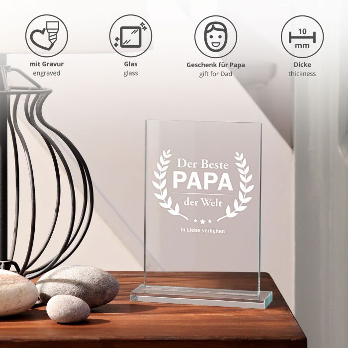 Glaspokal - Auszeichnung für besten Papa