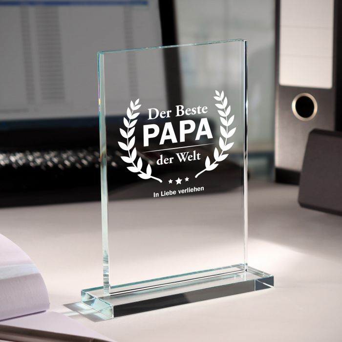 Glaspokal - Auszeichnung für besten Papa