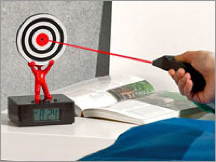 Laser Wecker mit Zielscheibe