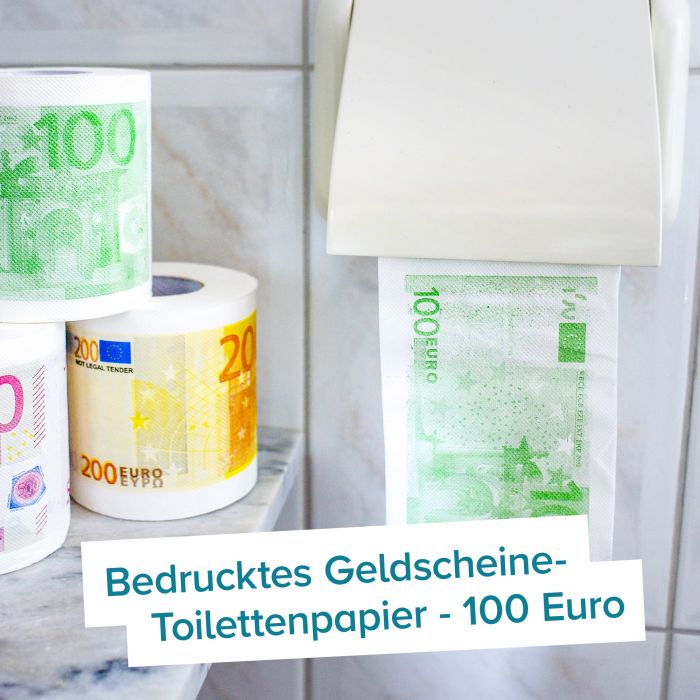Geld Toilettenpapier - 100 Euro - 2er Set