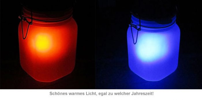 Sonne im Glas Einmachglas mit LED Beleuchtung