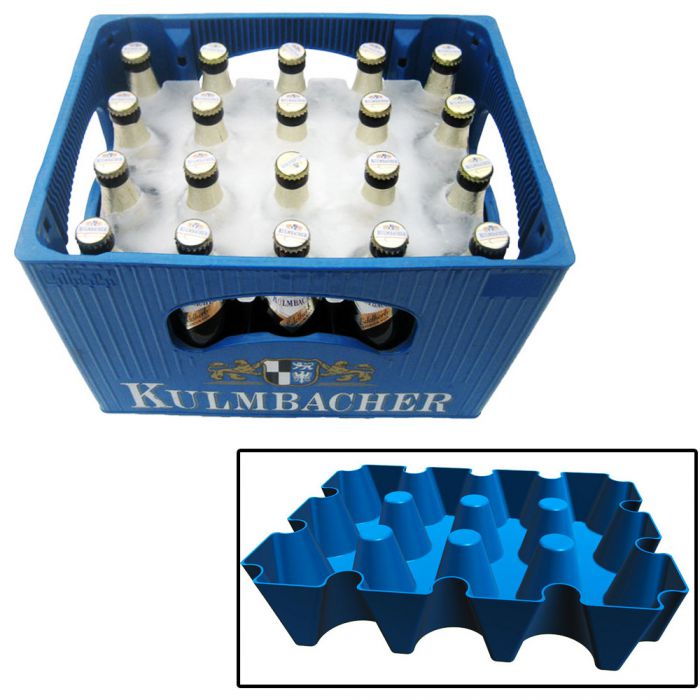 Bierkühler - Eisblockform für Bierkisten - 0,5 l Flaschen