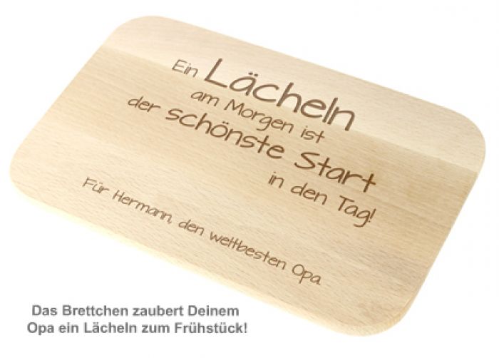 Frühstücksbrettchen Mit Gravur Spruch Opa