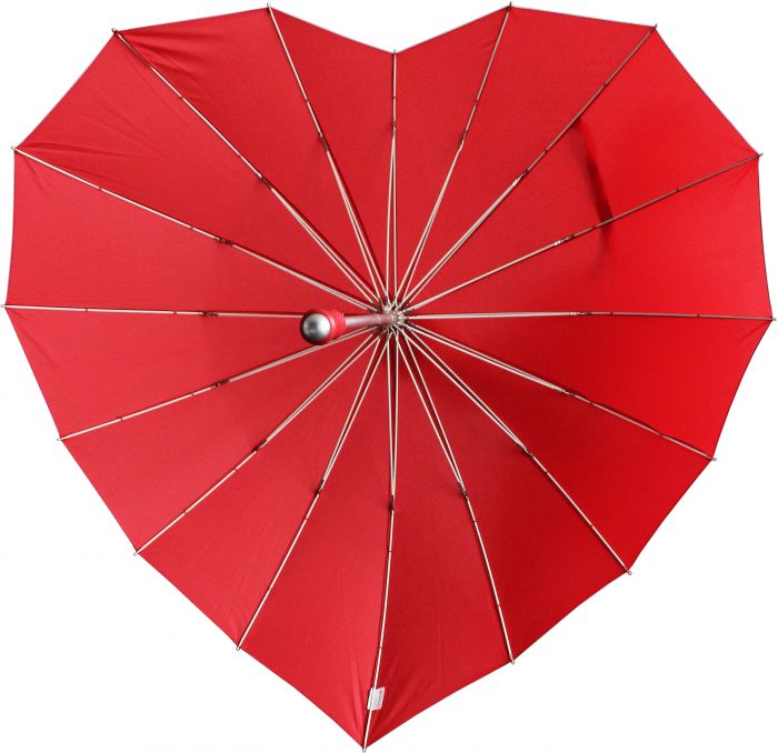 Roter Herz Regenschirm zur Hochzeit für Paare