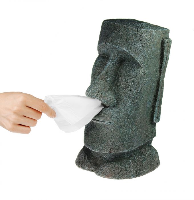 Moai Taschentuchspender - Steingesicht