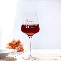 Verre � vin avec gravure - Meilleure Mamie