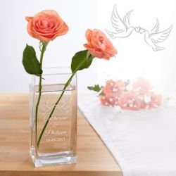 Vase tourtereaux - personnalis�e