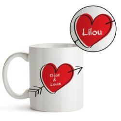 C�ur d�Amour � tasse personnalis�e