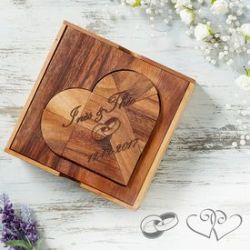 Puzzle en bois � c�ur pour le mariage