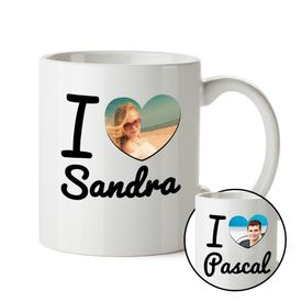 Personalisierte Fototasse - I Love