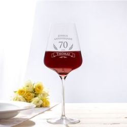 Verre � vin pour le 70e anniversaire