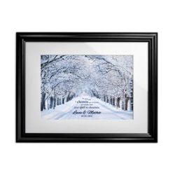 Tableau hivernal chemin parcouru ensemble - personnalis�