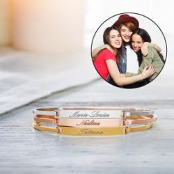 Set de 3 bracelets avec gravure 