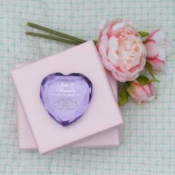 Diamant c�ur avec gravure 