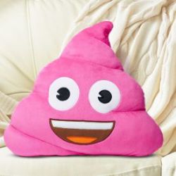 Coussin �moji - Crotte pink poo