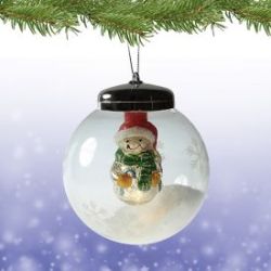 Boule de No�l LED - Bonhomme de neige