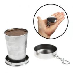 Verre � shot t�l�scopique avec porte-cl�