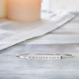 Bracelet avec gravure - Coordonn�es g�ographiques