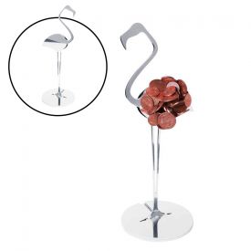 Flamant rose aimant design � monnaie 