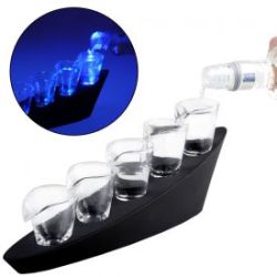 Verres � shots dominos avec lumi�re