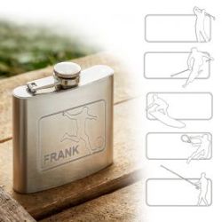 Flasque avec gravure sportive 