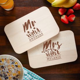 Set de planches � d�couper avec gravure - Mr and Mrs Right