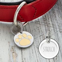 Pendentif pour collier de chien et de chat - patte