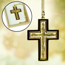 Collier croix avec or de 23 carats